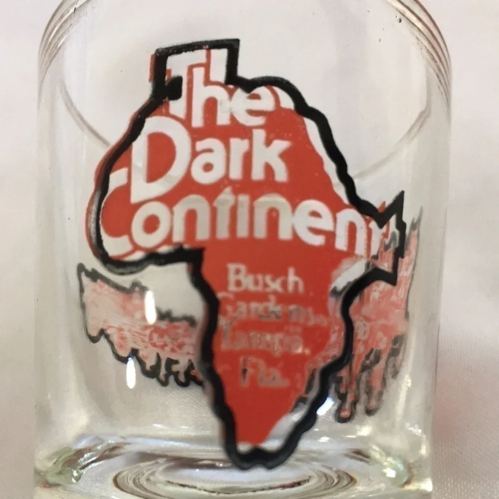 Vintage Busch Gardens Tampa The Dark Continent Shot Glass | Retro Souvenir